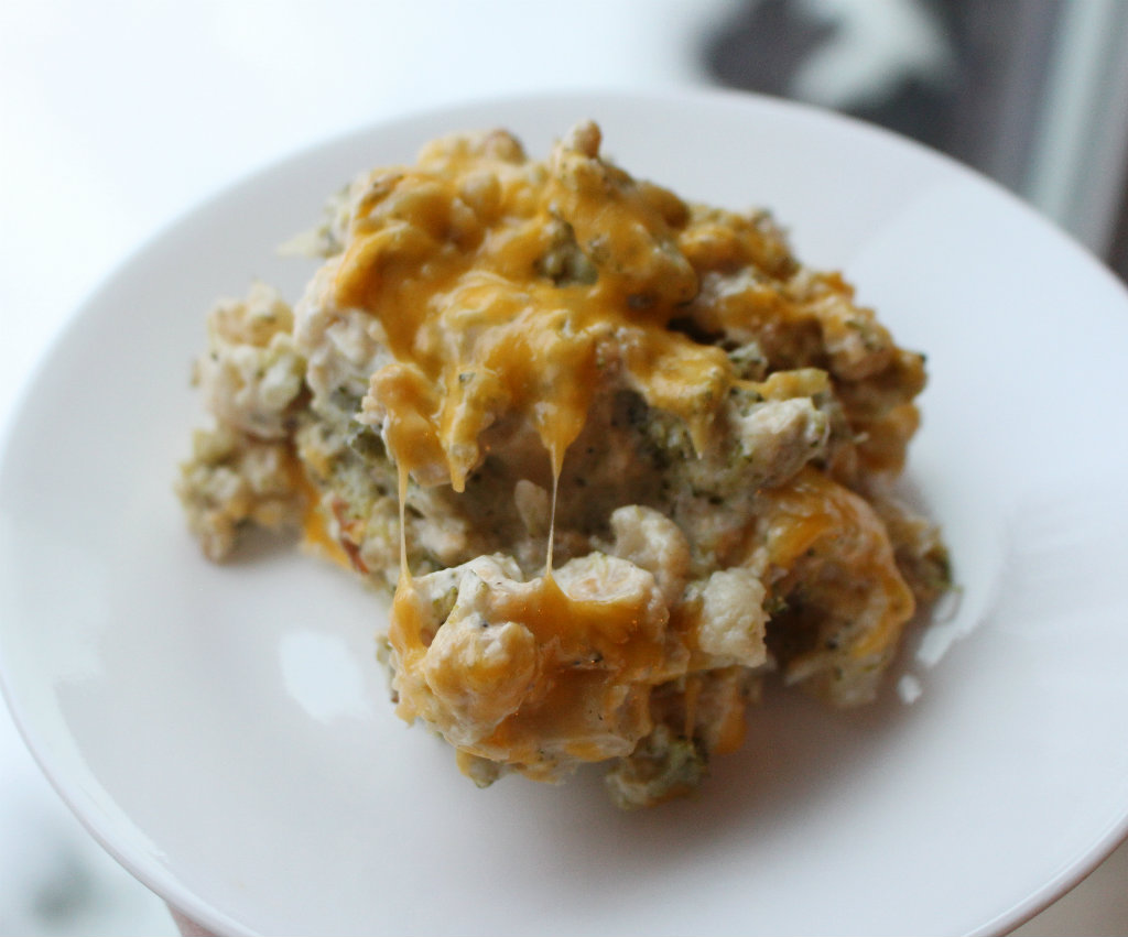 Broccoli Cheddar Cauliflower Casserole