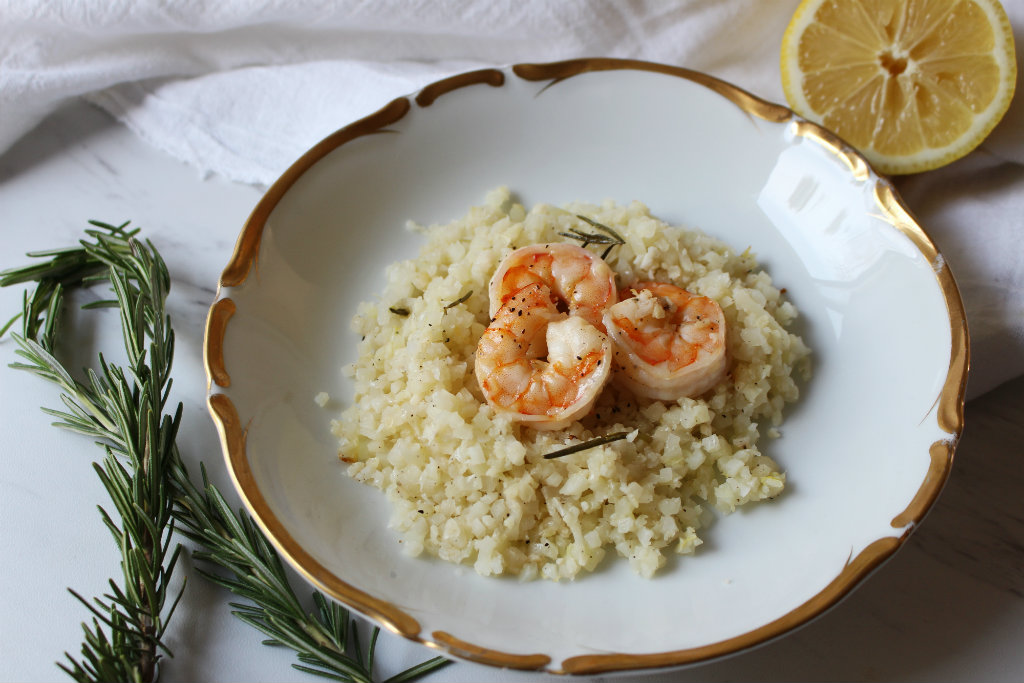 Honey Garlic Shrimp Over Rosemary Rice