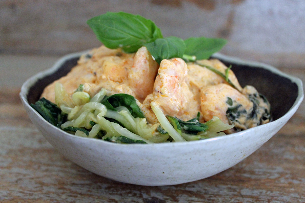 Creamy Shrimp Zucchini Noodles