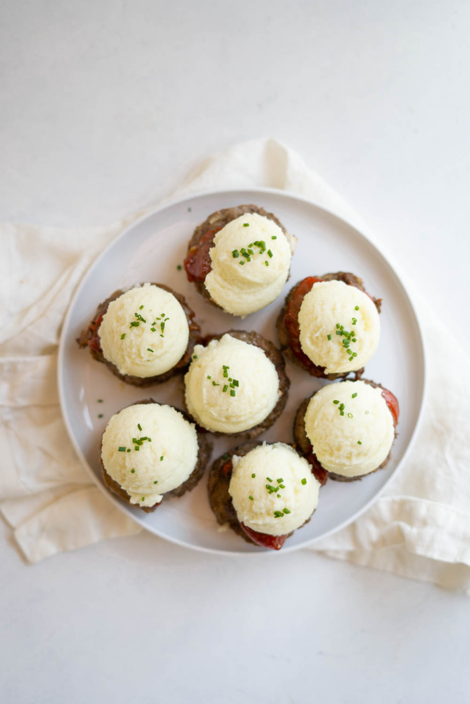 Mini Meatloaves With Mashed Cauliflower