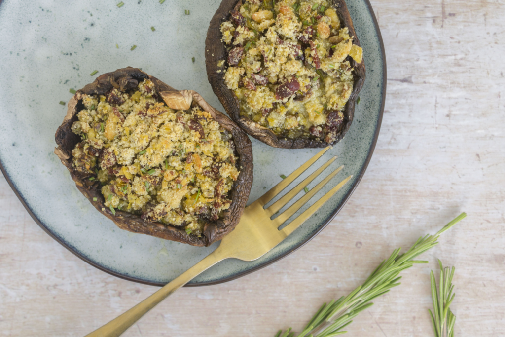 Vegan Stuffed Portobello Mushrooms