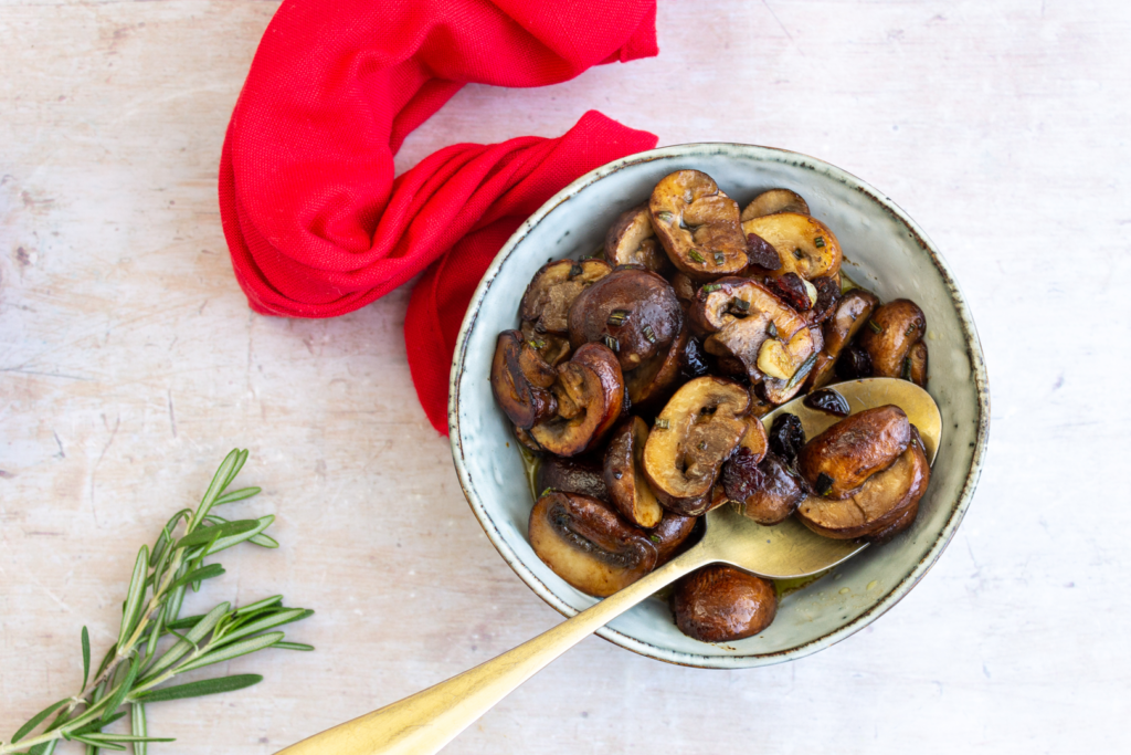 Thanksgiving Orange and Cranberry Mushrooms