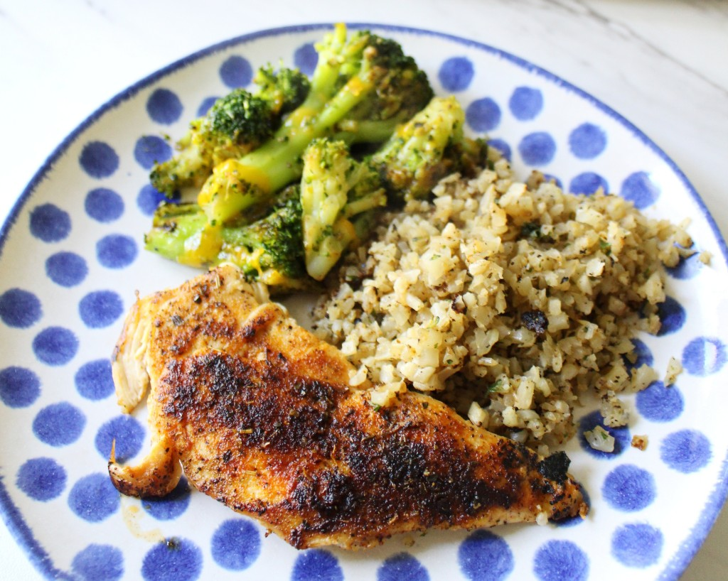 Chicken w Cheesy Broccoli and Rice