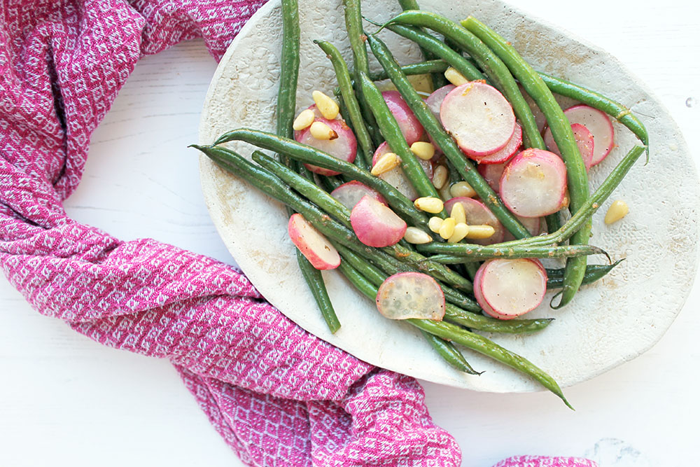 Sautéed Green Beans And Radishes