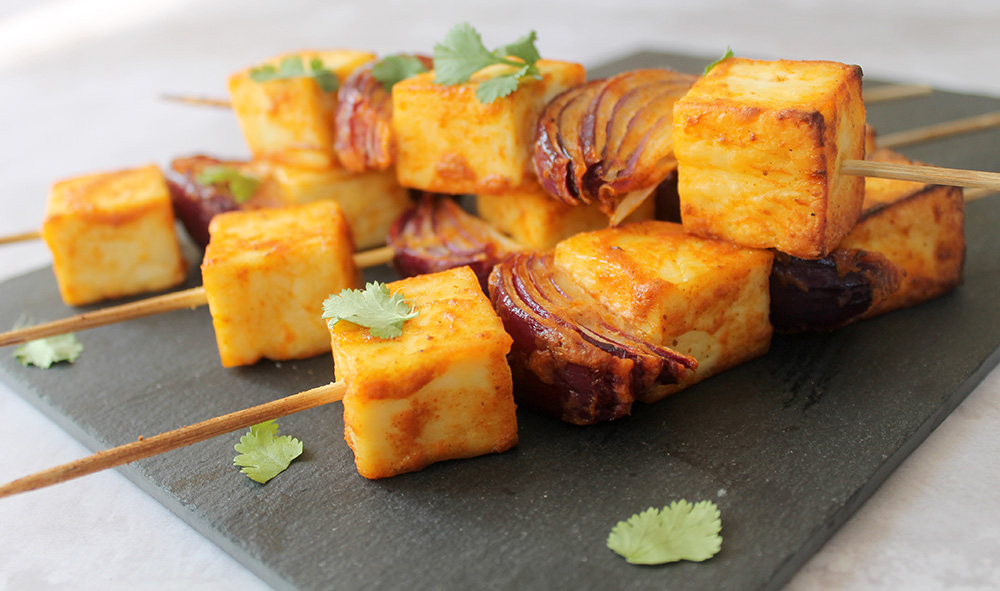 Curried Paneer Skewers