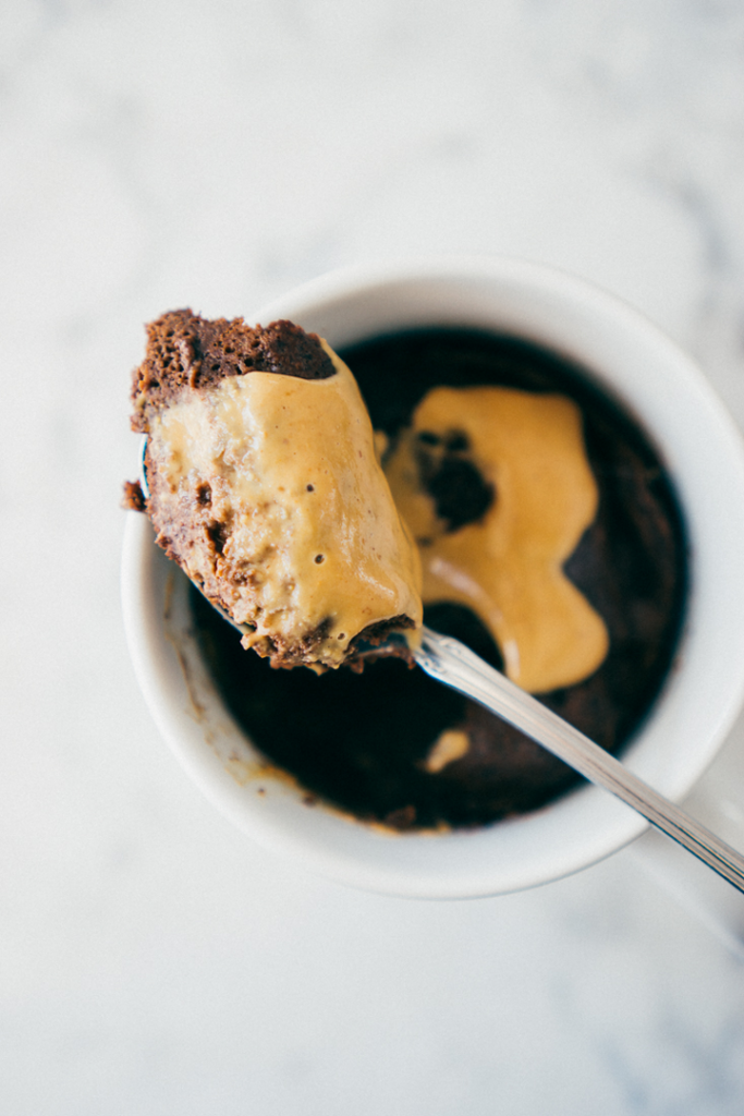 Chocolate Peanut Butter Mug Cake