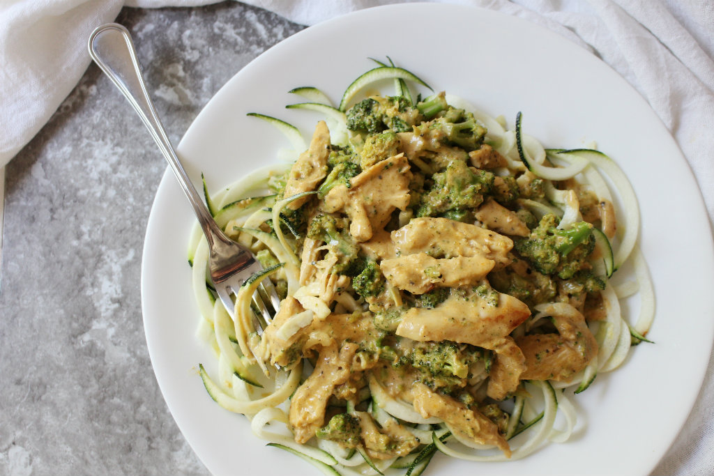 Chicken Broccoli Cheddar Zoodle Pasta