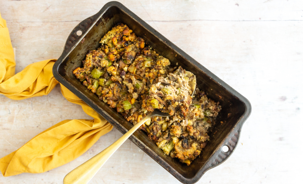 Christmas Vegetarian Mushroom Dressing