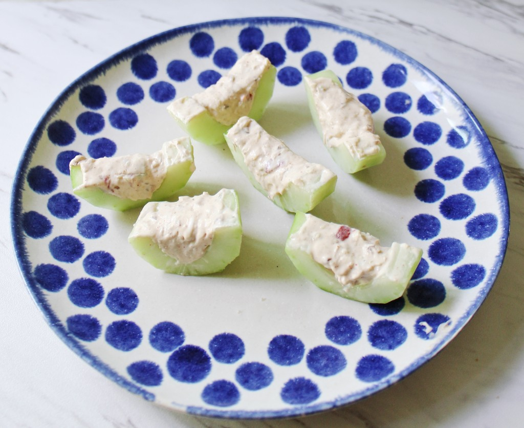 Cucumber and Vegetable Cream Cheese Slices