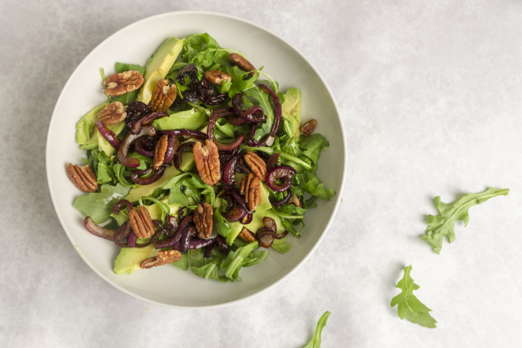 Caramelized Onion And Avocado Salad