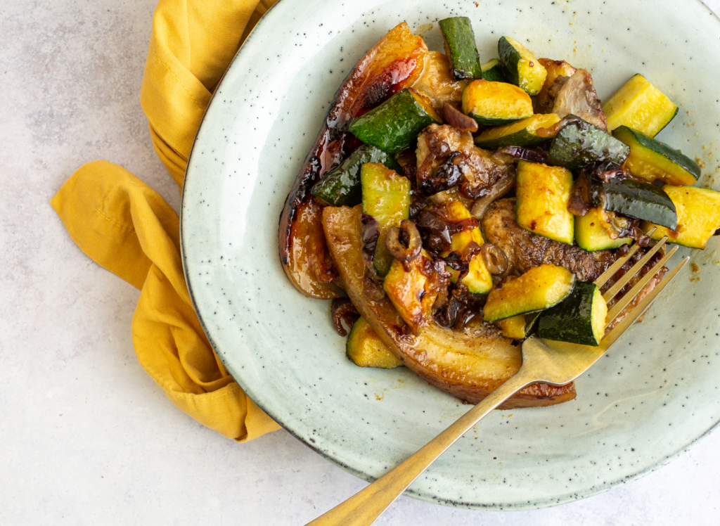 Sweet Zucchini and Pork Chops