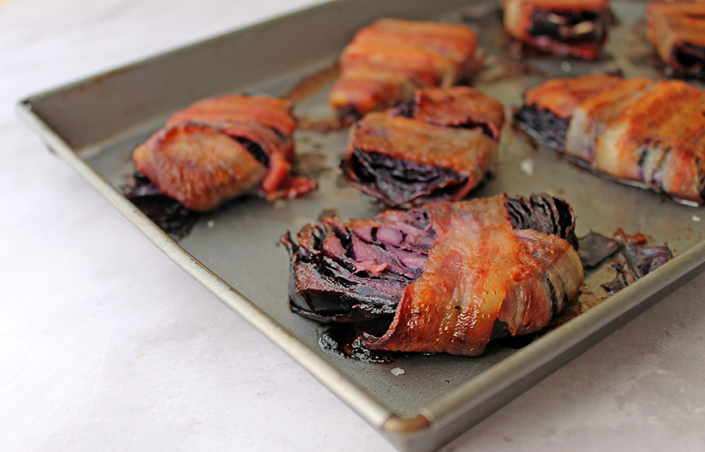 Bacon Wrapped Red Cabbage