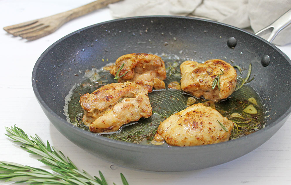 One Pan Garlic Butter Chicken Thighs