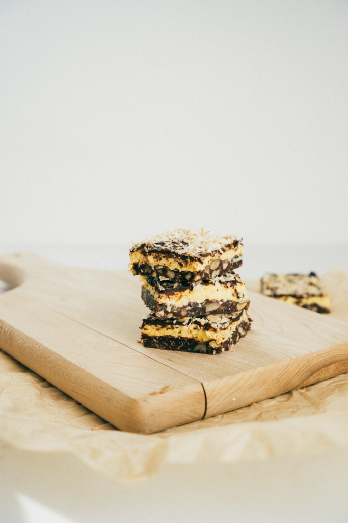 No-Bake Layered Coconut-Chocolate Bars