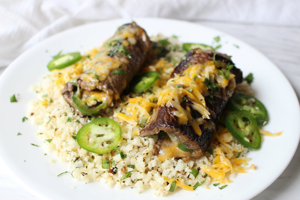 Mexican Steak Rolls W/ Cilantro Lime Rice