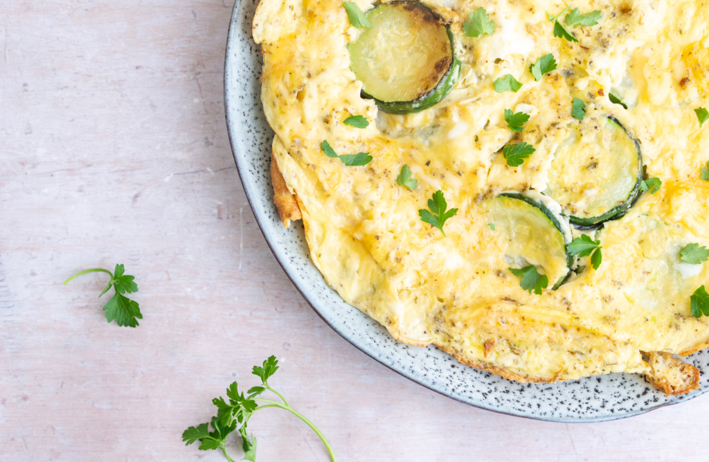 Double Cheese and Zucchini Omelet