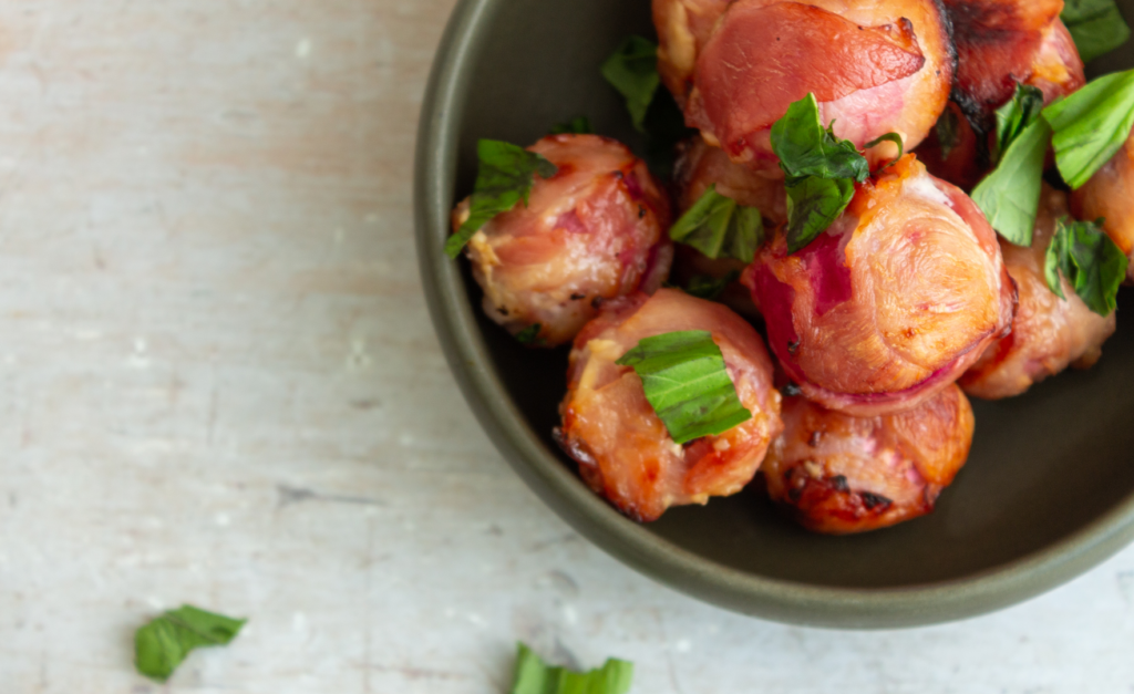 Maple Bacon Wrapped Radishes