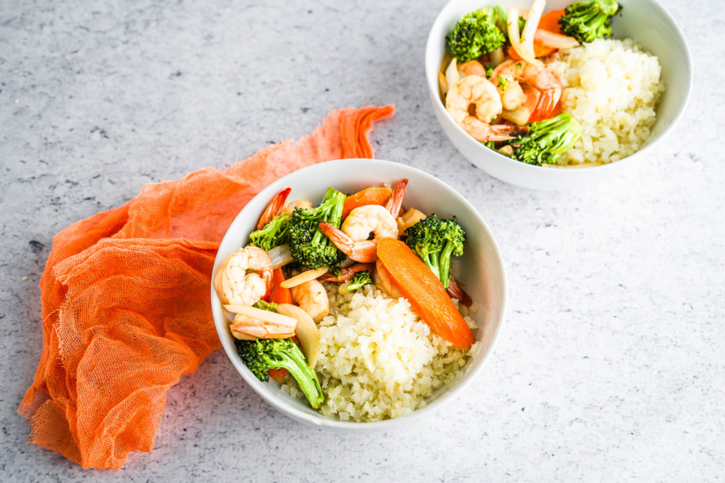 Air Fryer Shrimp and Broccoli Stir Fry