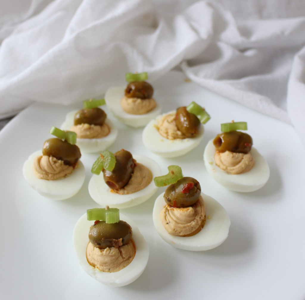 Bloody Mary Deviled Eggs