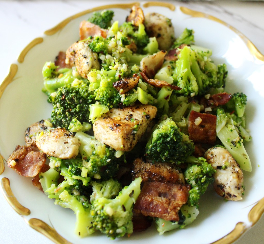 Cold Chicken Bacon Broccoli Side Salad