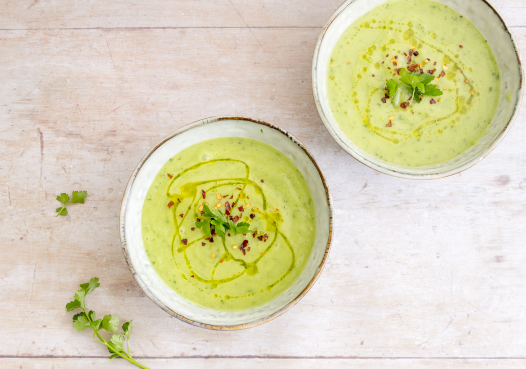 Chilled Cucumber and Avocado Soup