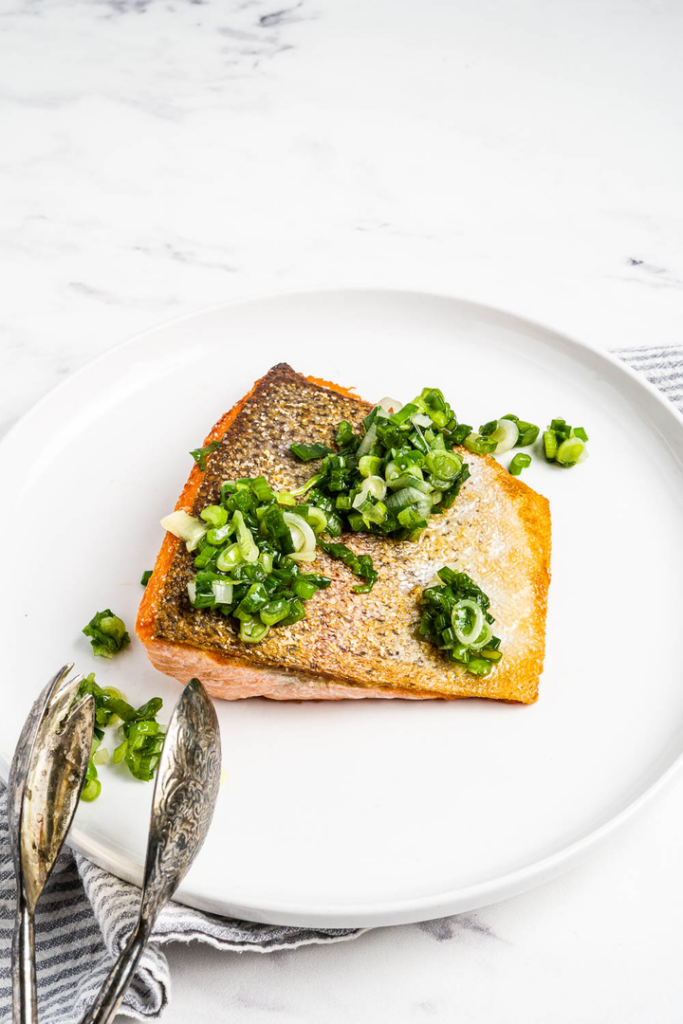 Seared Red Trout with Scallion Oil