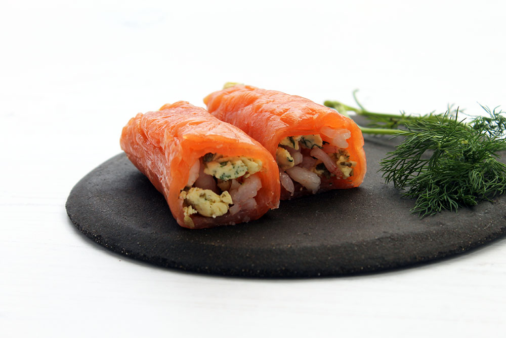 Smoked Salmon And Shrimp Butter Rolls