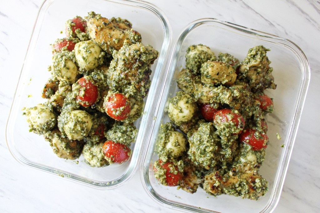 Caprese Chicken Bites Meal Prep