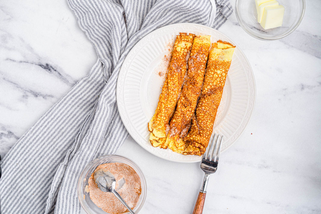 Eggfast Cinnamon Sugar Crepes