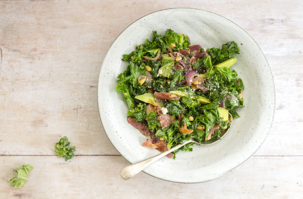 Warm Kale And Bacon Salad