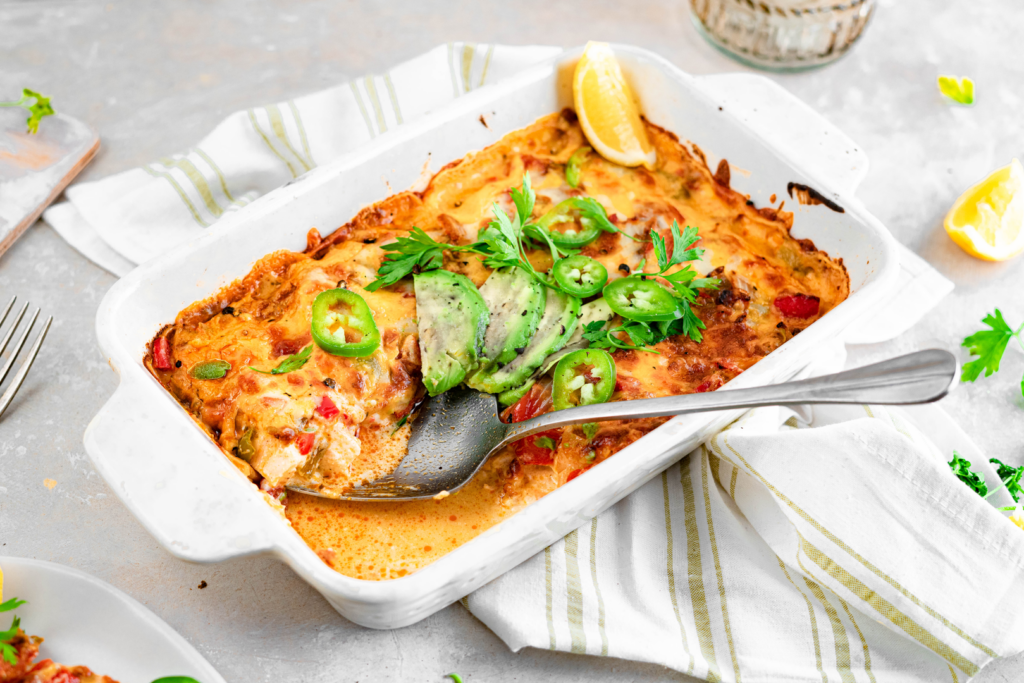 Cheesy Chicken Fajita Casserole