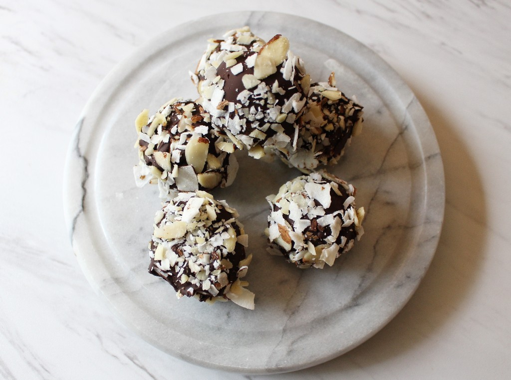 Almond Coconut Cheesecake Truffles