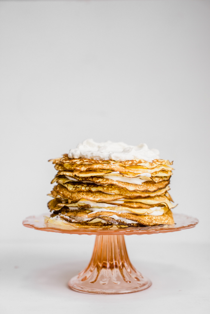 Cardamom Vanilla Crepe Cake