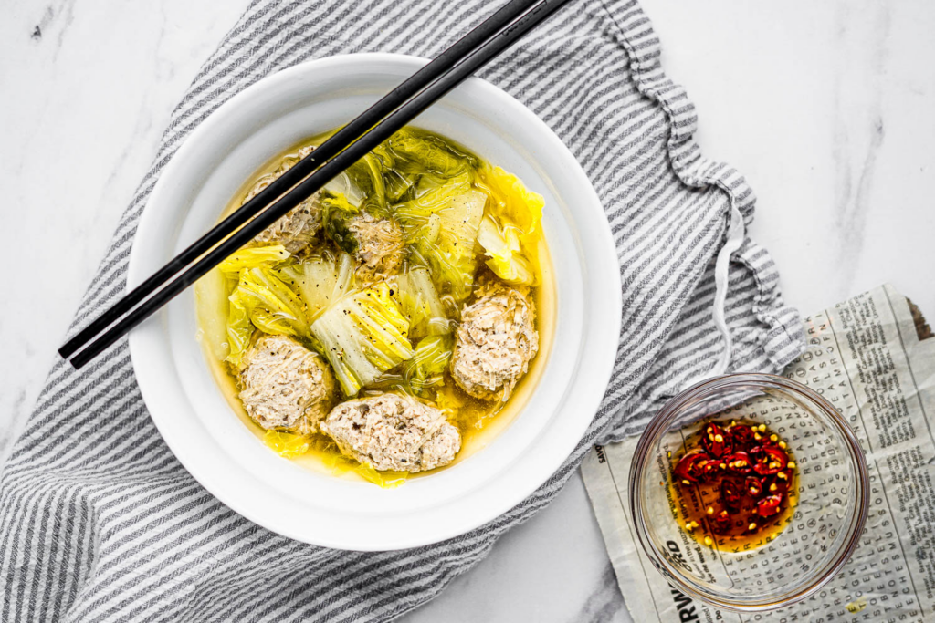 Vietnamese Pork Meatball Napa Cabbage Soup