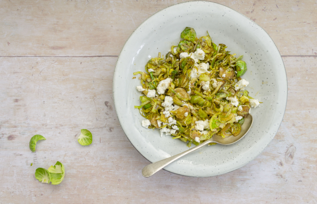 Balsamic Sprouts with Feta