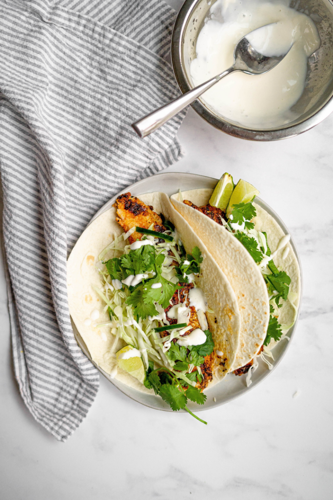 Ultimate Fish Tacos With Lime Crema