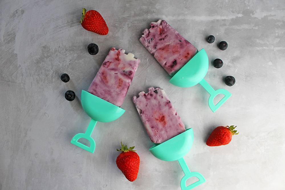 Vegan Berry Yogurt Lollies