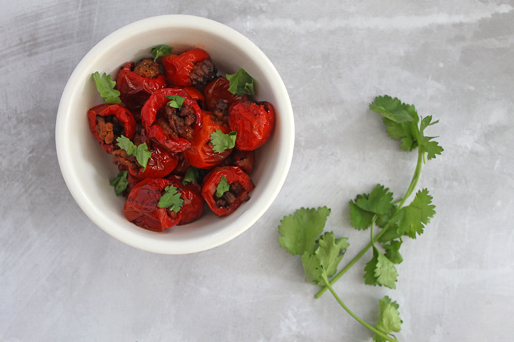 Mini Peppers Stuffed With Beef