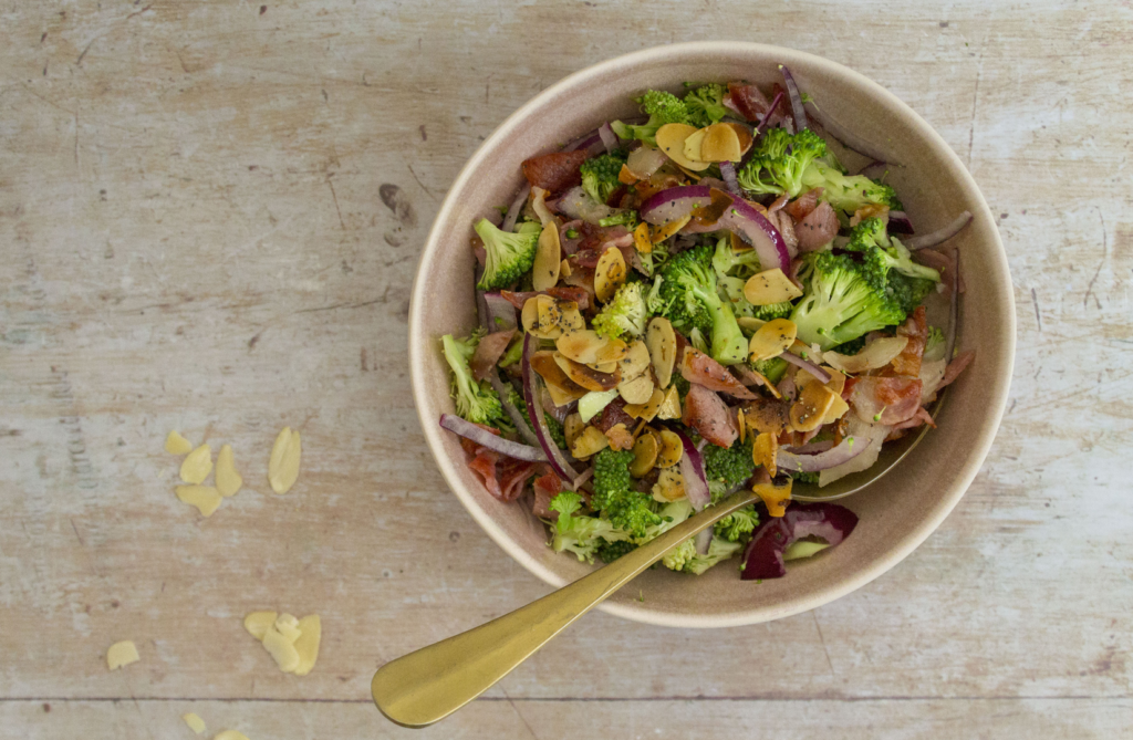 Sweet and Crunchy Broccoli and Bacon Salad