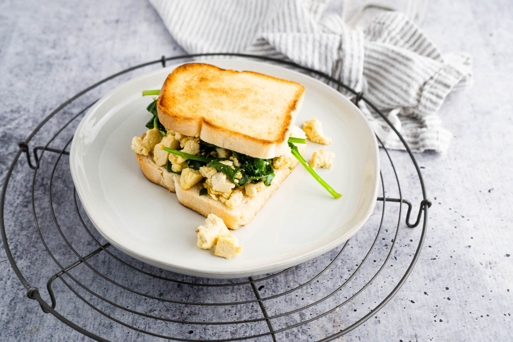 Vegan "Feta and Spinach" Sandwich