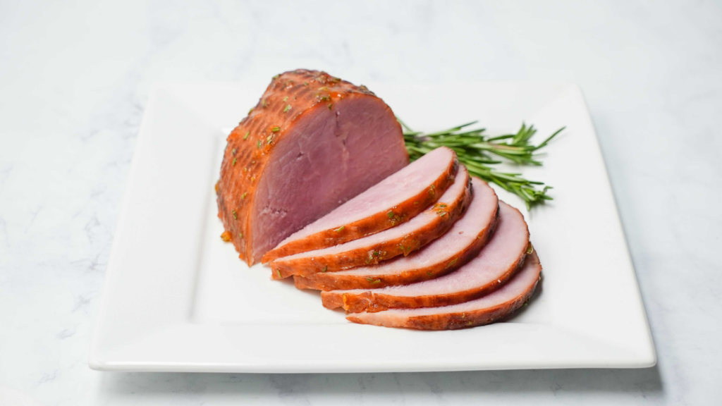 Rosemary Apricot Glazed Ham