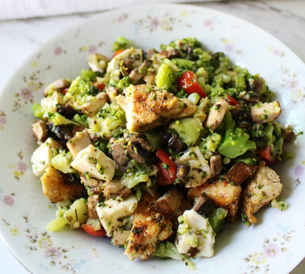 Cold Italian Broccoli Salad w Chicken