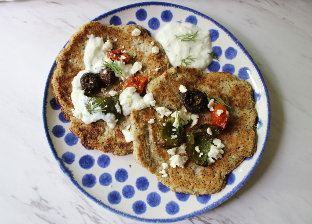 Pita Bread And Tzatziki Vegetable Lunch