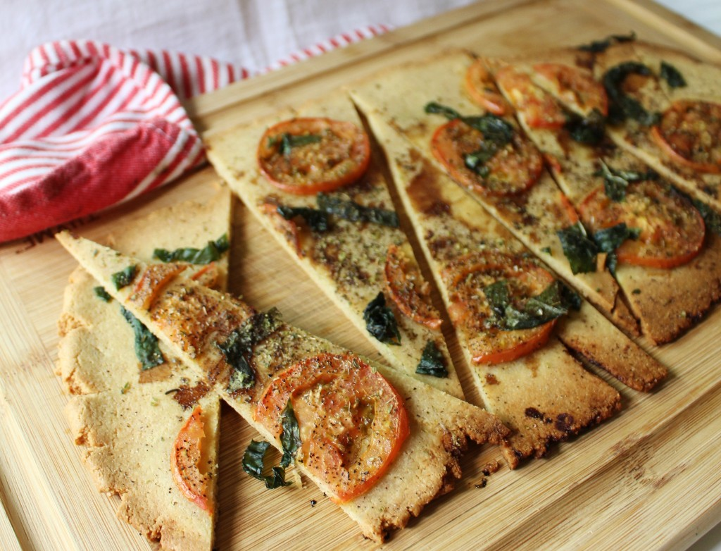 Flat Bread Margherita Pizza Appetizer