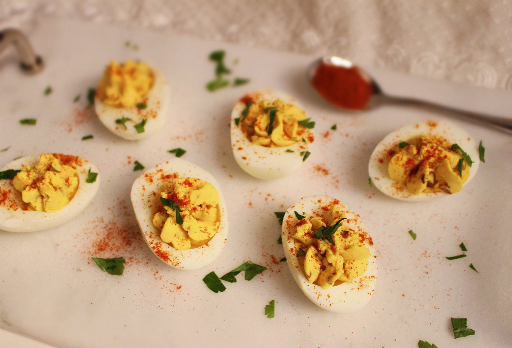 Breakfast Deviled Eggs