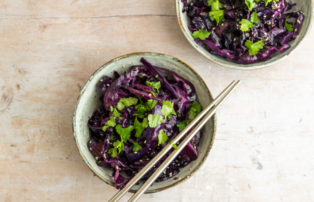 Sesame Ginger Red Cabbage