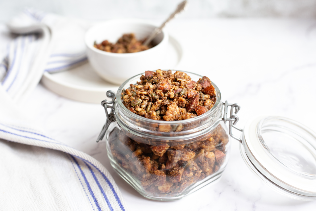 Eco-Gluten Free and Vegan Nutty Baklava Breakfast Granola