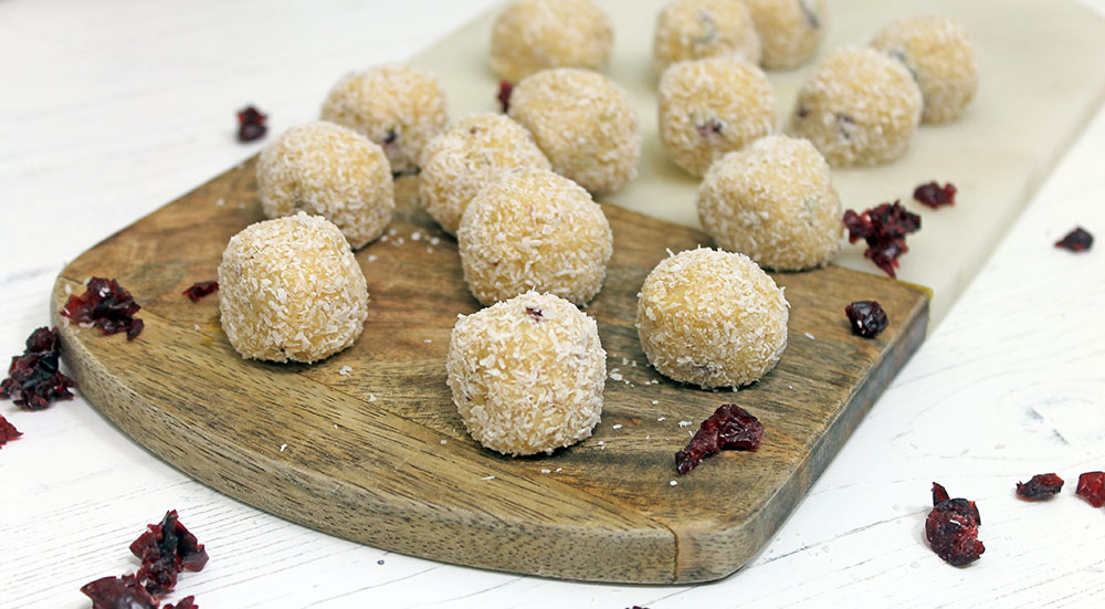 Cranberry And Coconut Snow Balls