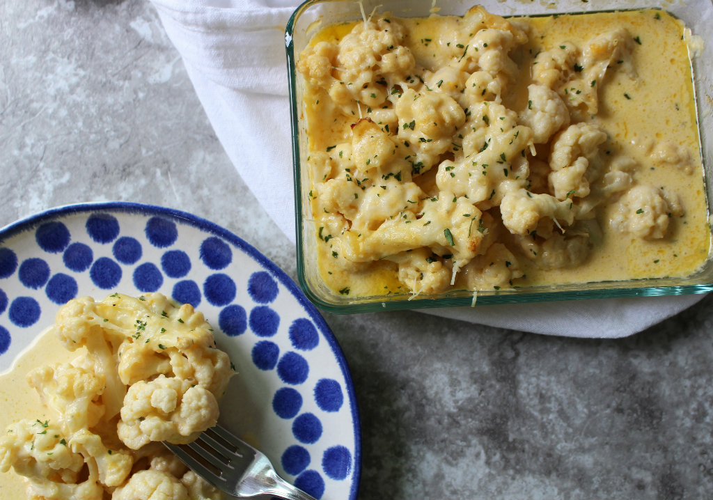 Baked Cauliflower Mac And Cheese