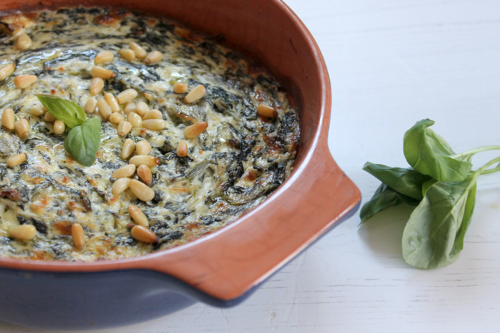 Pesto Spinach Bake